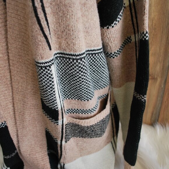 Doe & Rae Women's Open Cardigan Sweater Multi Color Large - Picture 2 of 4